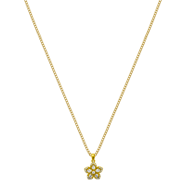 Cluster Flower Chaîne plaquée or 18 carats