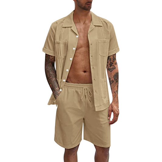 LANDON - Ensemble chemise et short élégant