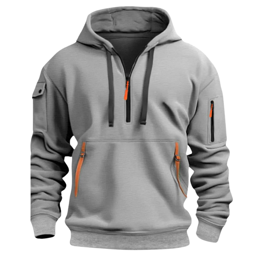 Herren Sweatshirt mit Kapuze und Taschen - Cesar