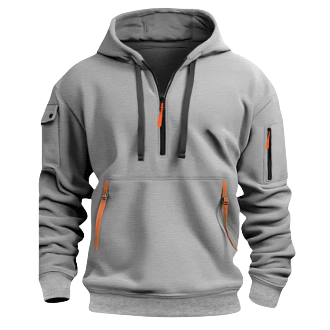 Herren Sweatshirt mit Kapuze und Taschen - Cesar