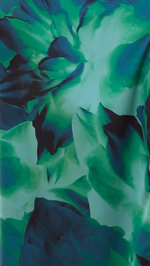 Asymmetrisches, langes Blumenkleid für Damen – Lena