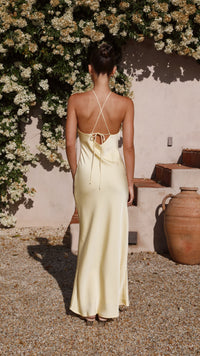 Robe de soirée longue à col licou pour femme - Marce