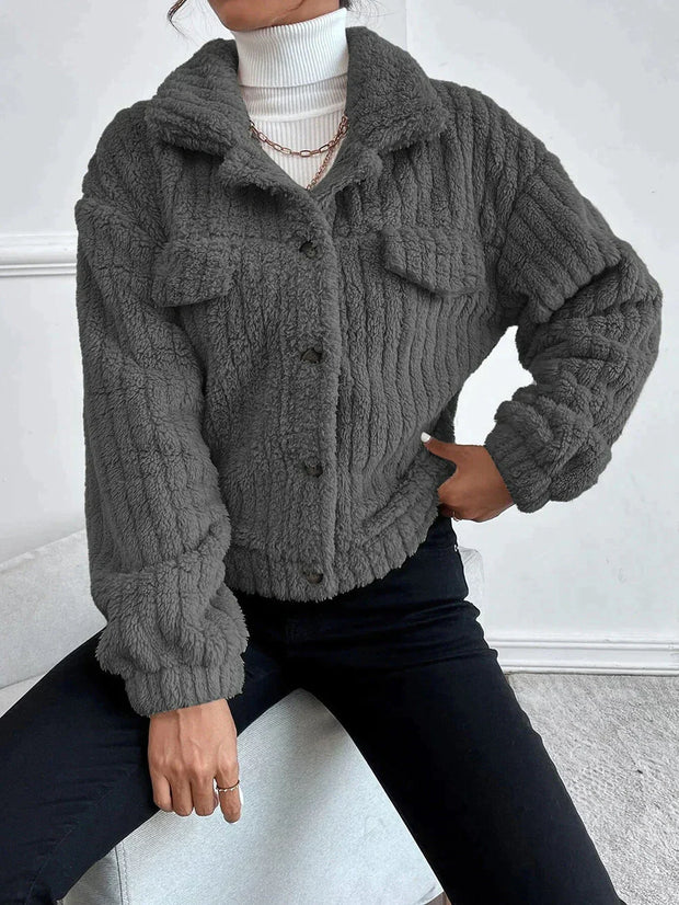 LEILA - Veste épaisse en peluche pour femmes