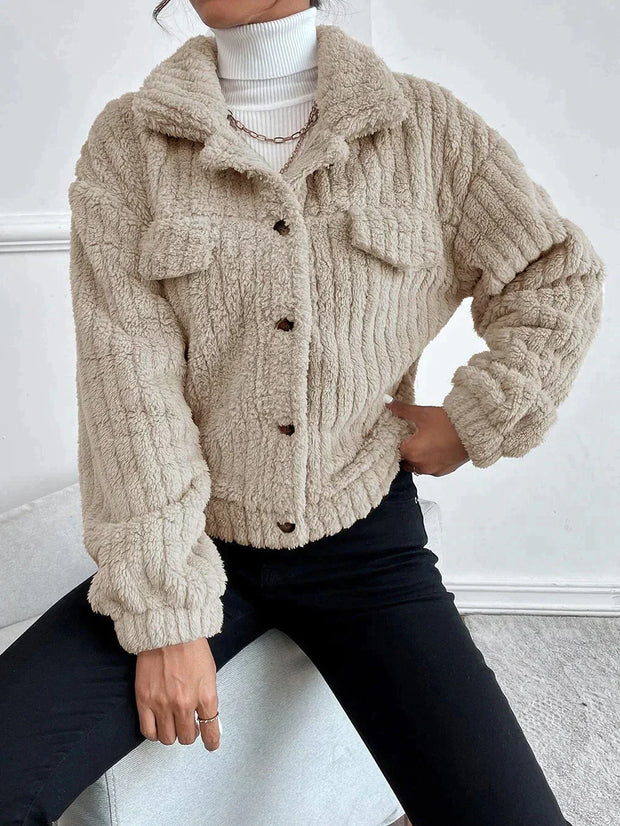 LEILA - Veste épaisse en peluche pour femmes