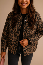 Damenjacke mit Leopardenmuster - Leandra
