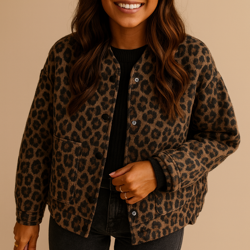 Damenjacke mit Leopardenmuster - Leandra