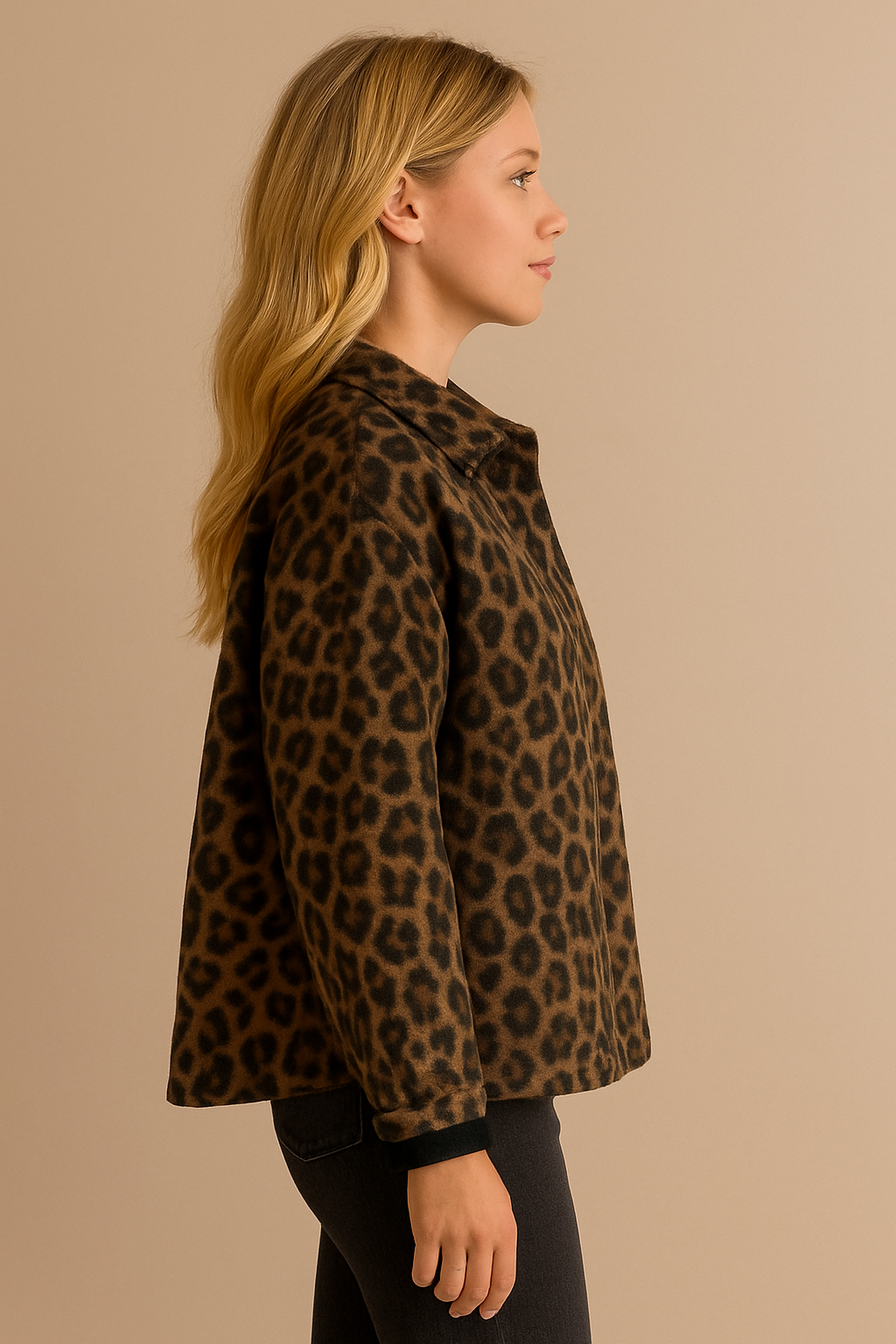 Damenjacke mit Leopardenmuster - Leandra