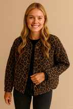 Damenjacke mit Leopardenmuster - Leandra