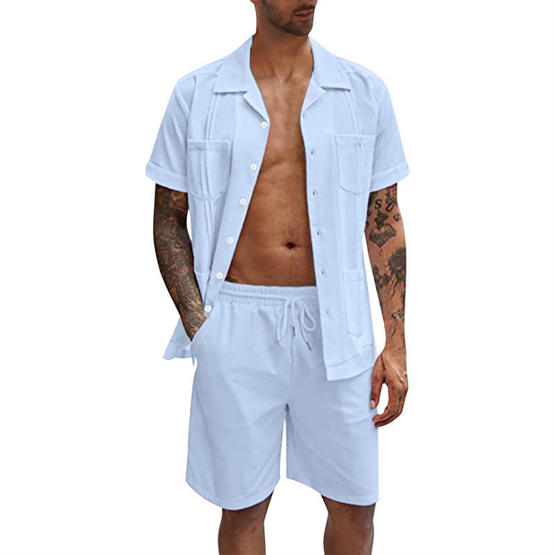 LANDON - Ensemble chemise et short élégant