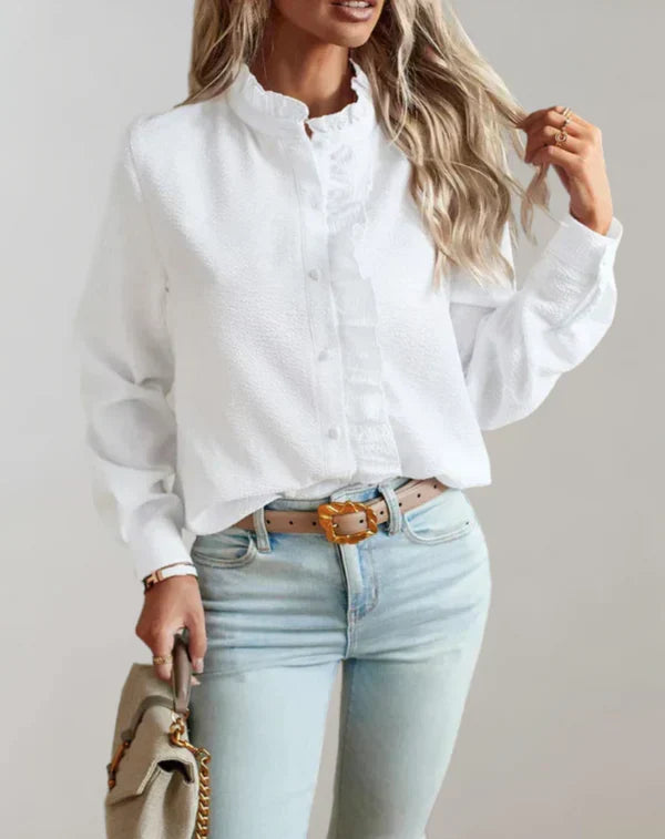 Ciara - Blouse élégante à manches longues et à volants