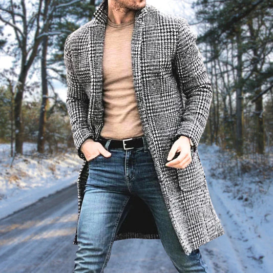 MASON - Manteau à carreaux en laine