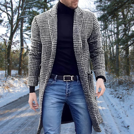 MASON - Manteau à carreaux en laine