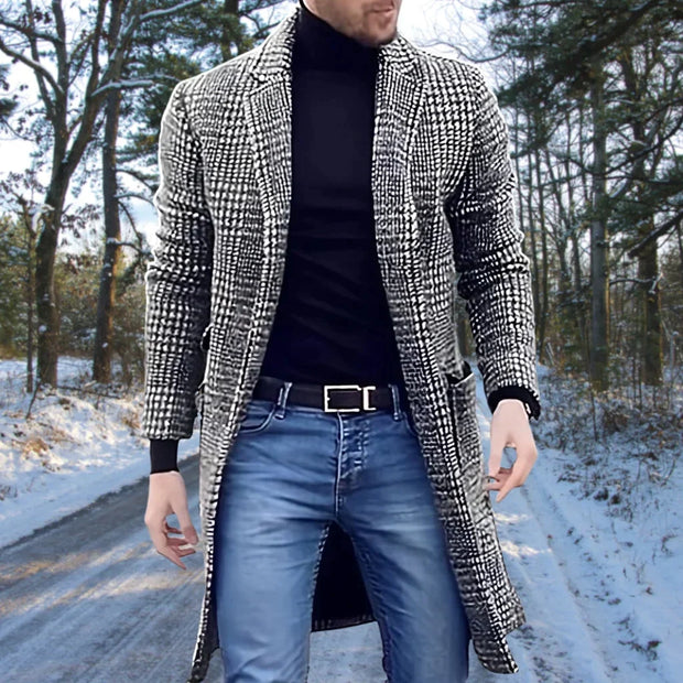 MASON - Manteau à carreaux en laine
