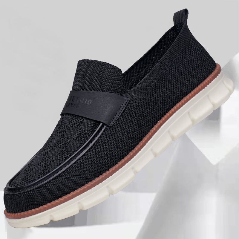 Schnürloser gewebter Herren-Slipper mit geteilter Sohle - Bruno