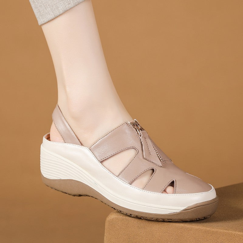 Orthopädische Damenpantoffeln mit ergonomischem Plateau - Irene
