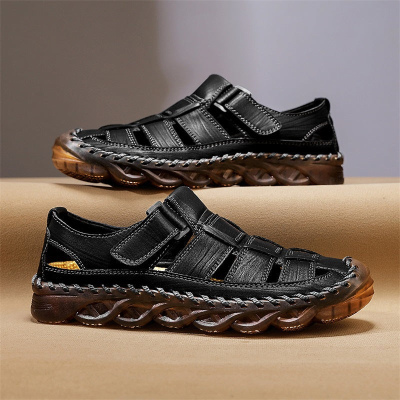 Geschlossene Herrensandalen mit ergonomisch geformtem, verstellbarem Verschluss - Darven