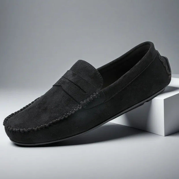 Mocassins en daim pour hommes avec design penny classique - Winslow