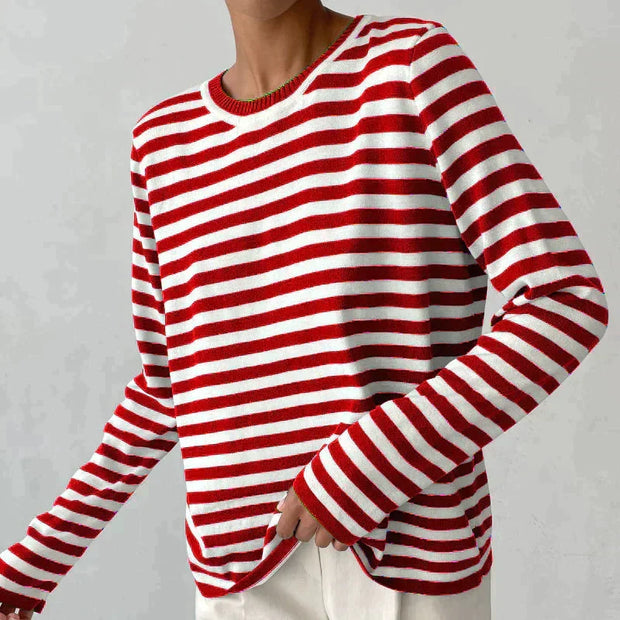 EleganceStripe Chemise à manches longues