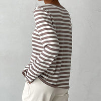 EleganceStripe Chemise à manches longues