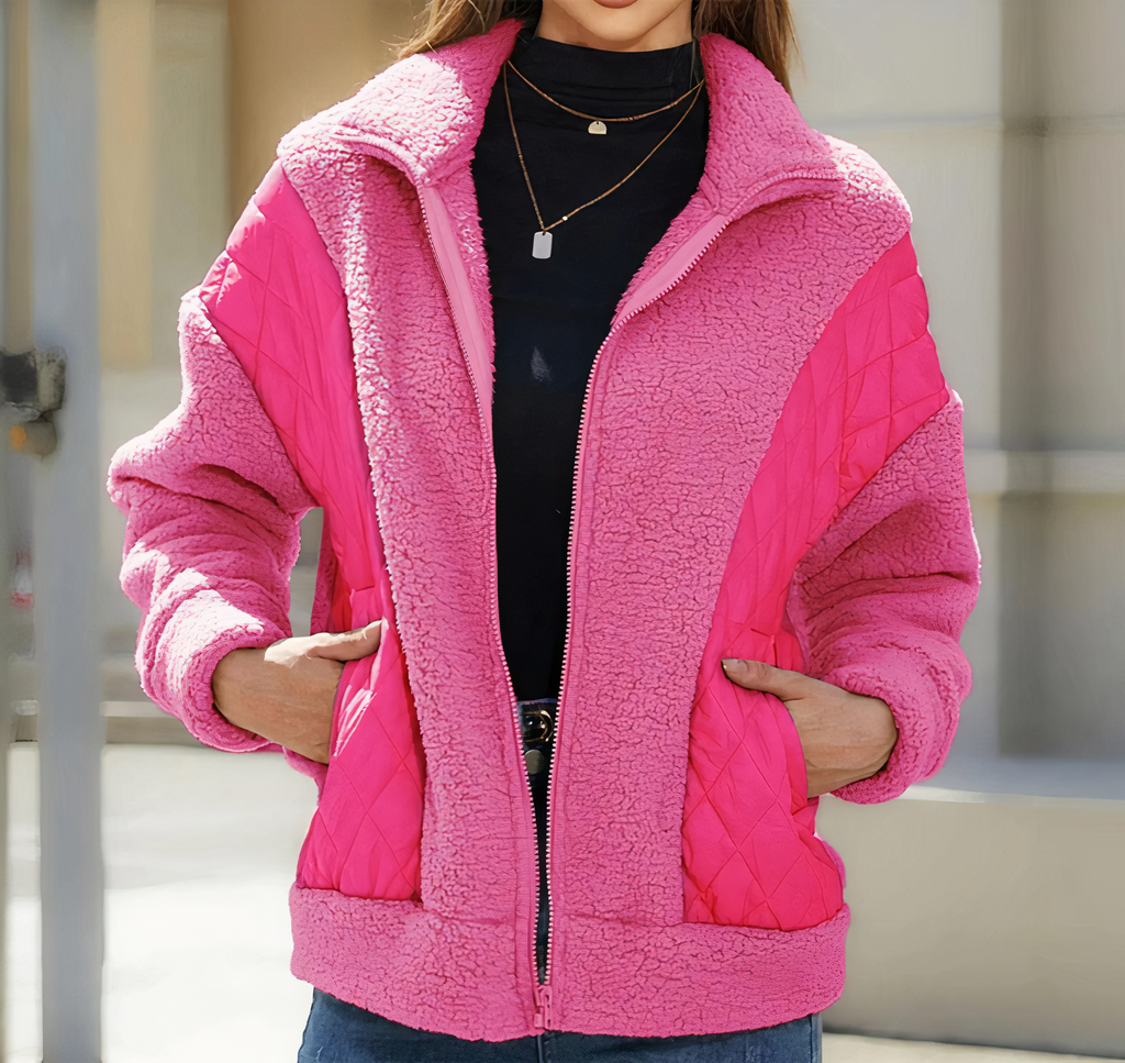 NYLAH - Gesteppte Patchwork-Jacke