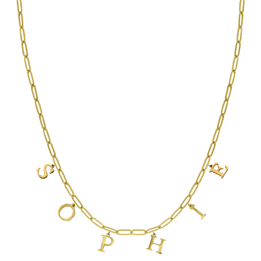 Mini Grace Classic Name Chaîne plaquée or 14 carats
