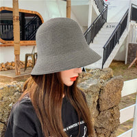 Chapeau de paille élégant unicolore et respirant