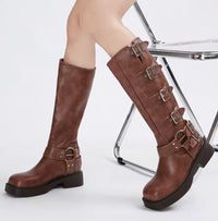 Rihana - Bottes Mollets Larges à Talons