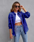 Nienke - Trendige Frühlingsjacke aus designtem Denim