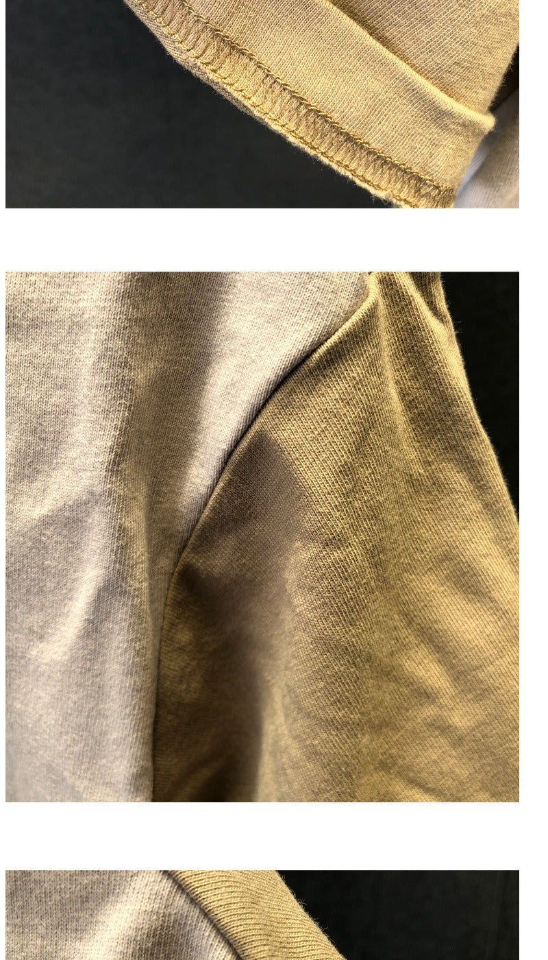Basic-T-Shirt aus Baumwolle mit minimalistischem Aufdruck im urbanen Stil - Damián
