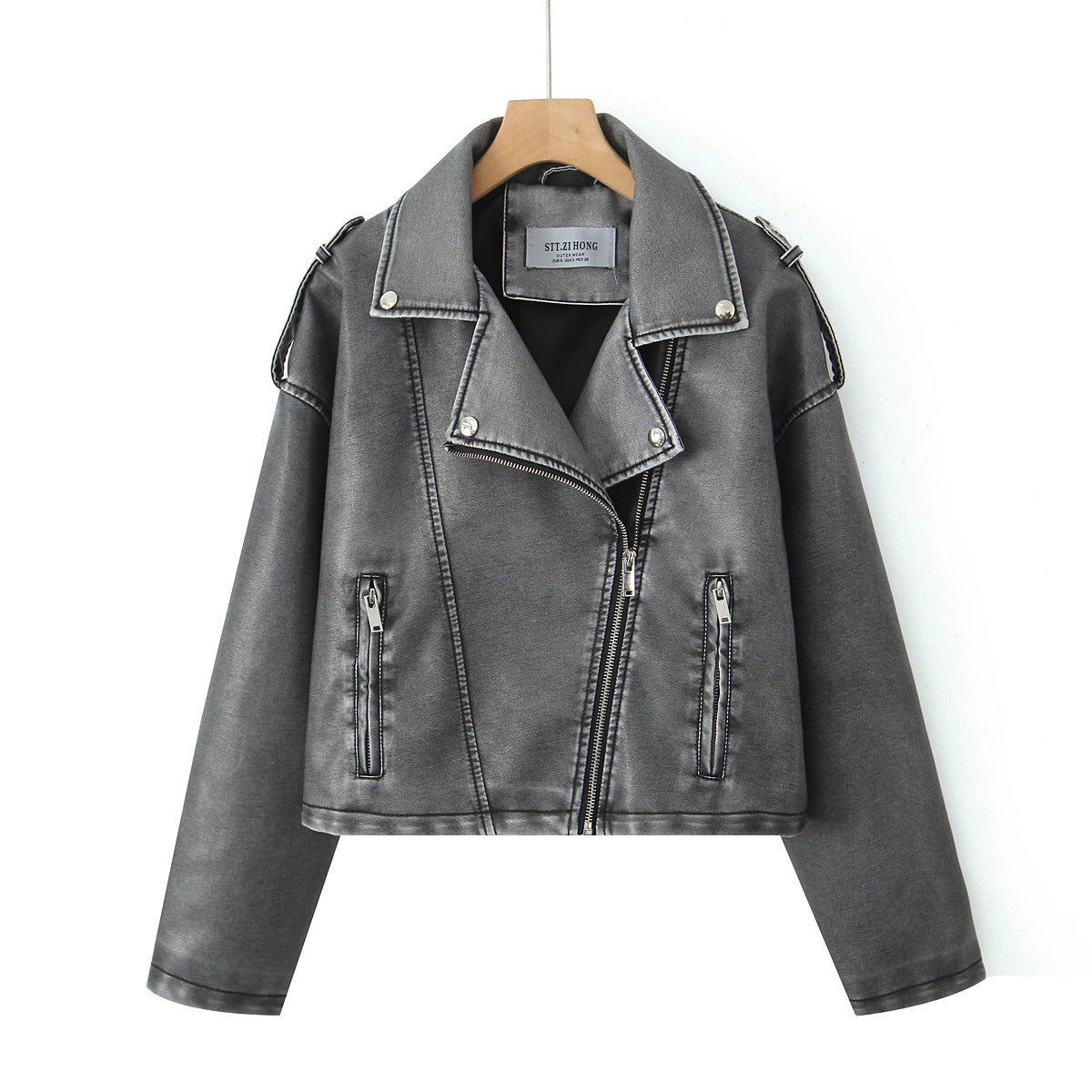Damen Bikerjacke mit kurzem geradem Schnitt - Selmira
