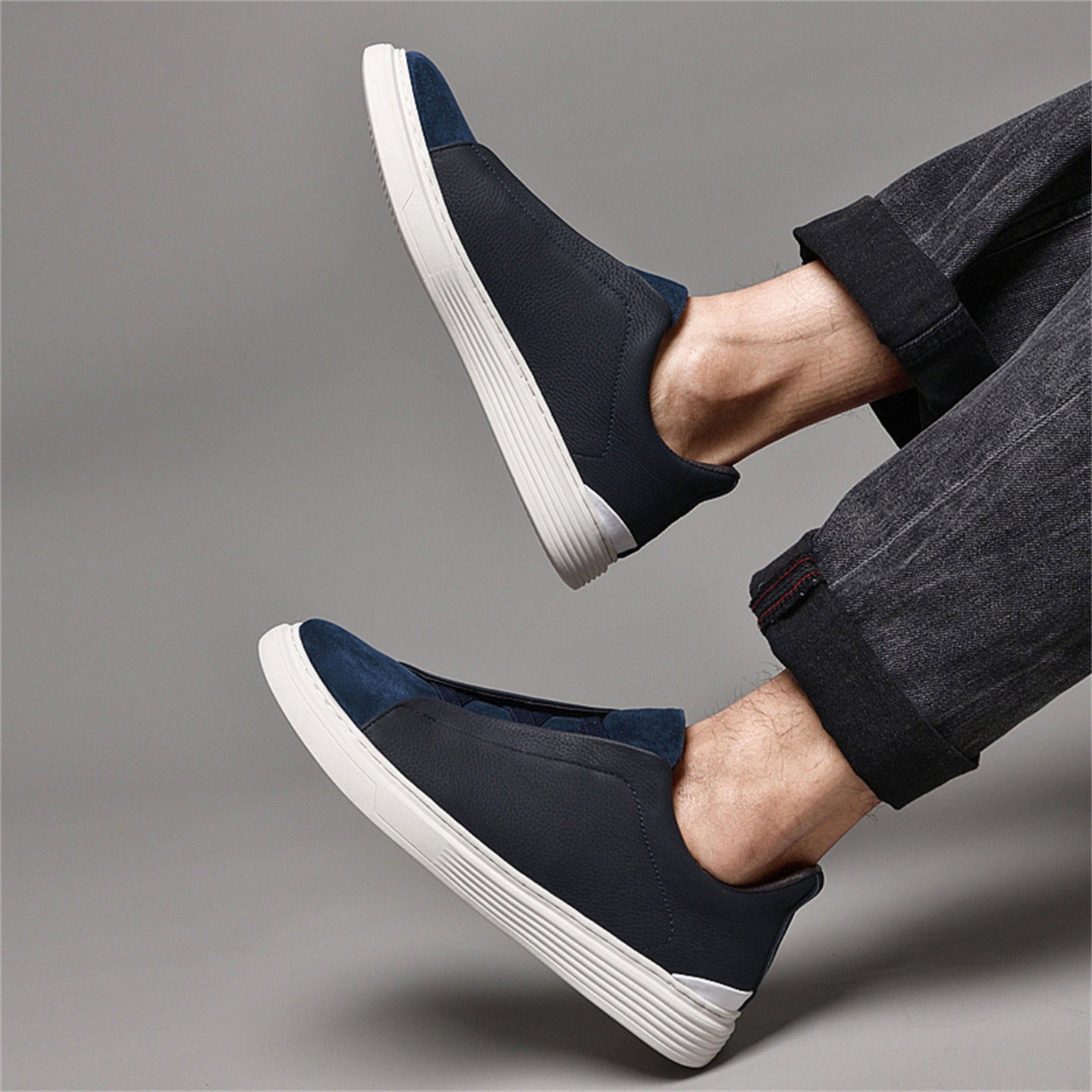 Sportliche Herren-Turnschuhe mit elastischen Schnürsenkeln für Herren - Matteo