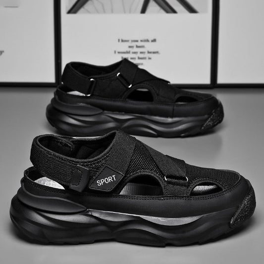 Sandales de sport pour hommes avec semelles épaisses et fermeture velcro - Bruno