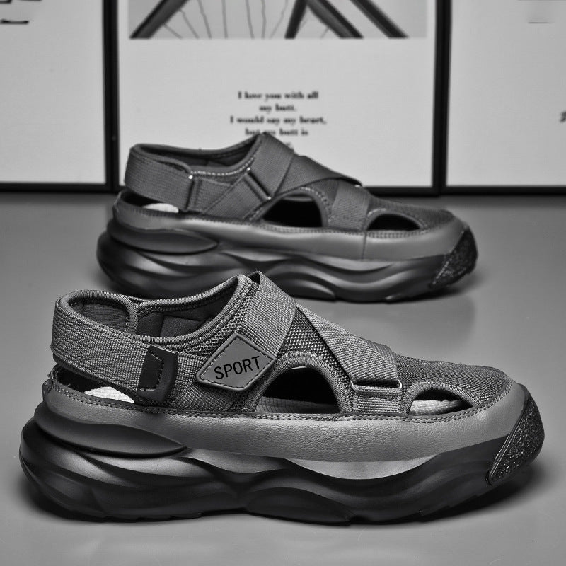 Herren-Sportsandalen mit dicker Sohle und Klettverschluss - Bruno