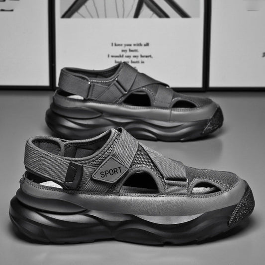 Sandales de sport pour hommes avec semelles épaisses et fermeture velcro - Bruno