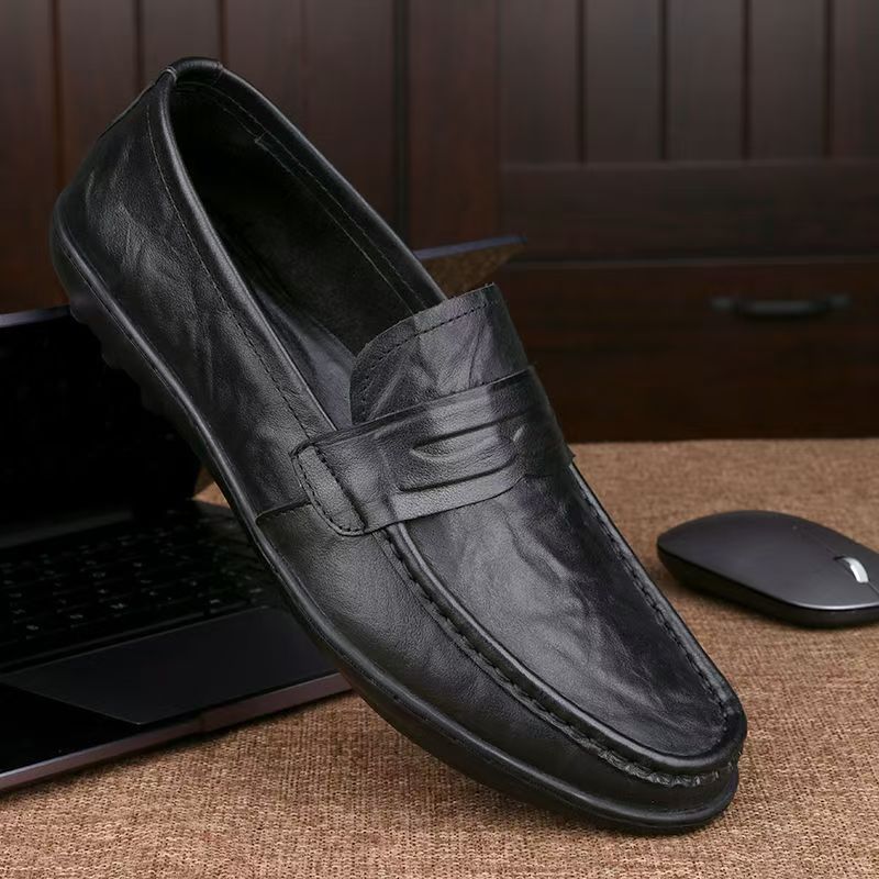 Herren Slipper mit glatter Oberfläche im klassischen Stil - Marco