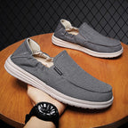 Herren-Slipper aus atmungsaktivem Segeltuch im Slip-on-Stil - Bruno