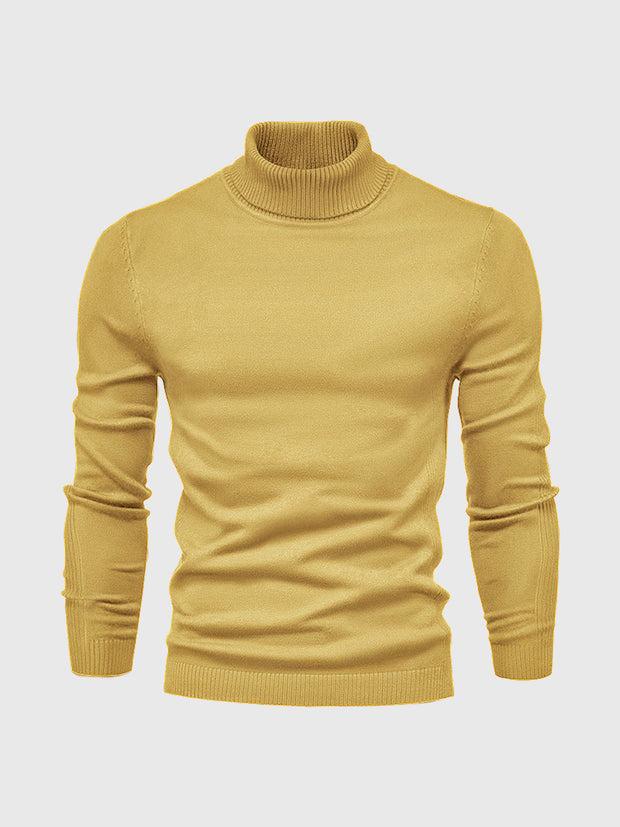 Pull à col roulé pour hommes, lavable