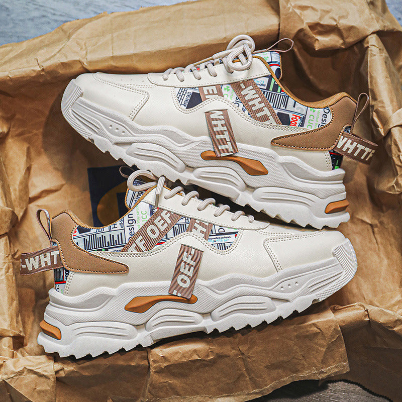 Herren-Turnschuhe mit dicken Sohlen und grafischen Elementen - Draven