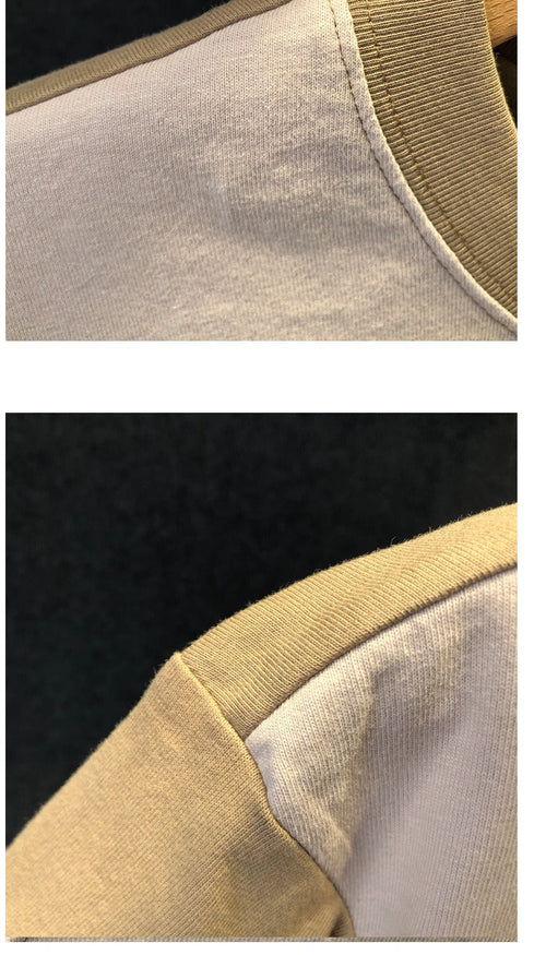 Basic-T-Shirt aus Baumwolle mit minimalistischem Aufdruck im urbanen Stil - Damián