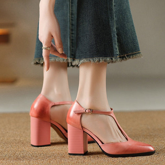 Talons mary jane rétro pour femmes - Mireille