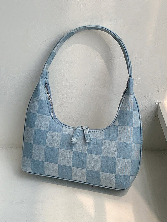 Mara - Fashion Niche Sac à main à boulettes en denim plaqué