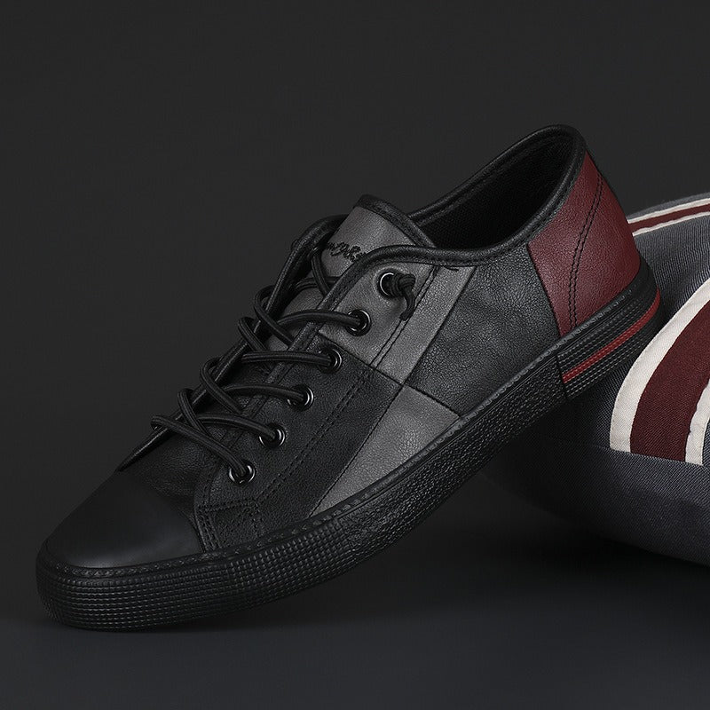 Lässige Herren-Turnschuhe aus Synthetikleder in Blockform - Tomás