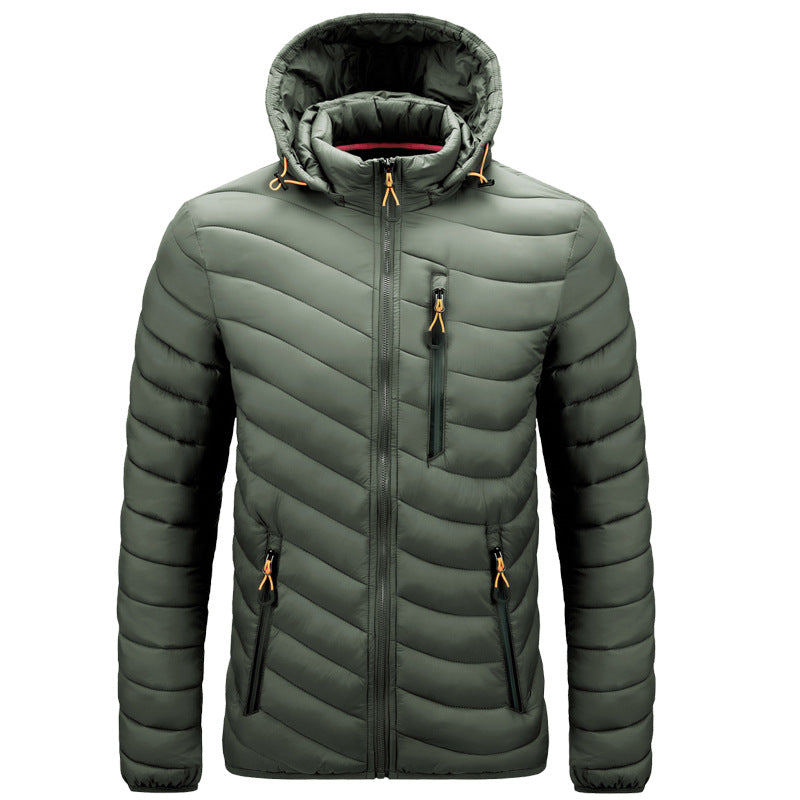 Leichte Herren-Steppjacke mit Kapuze - Sverre