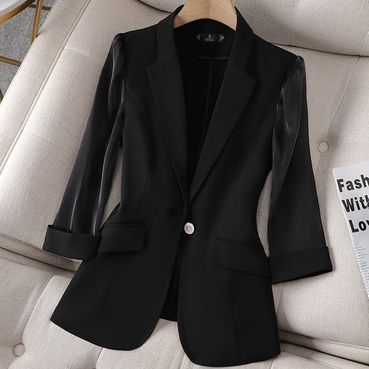 Blazer aus veganem Leder - Olivia