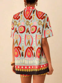Ensemble short et kimono imprimé printemps pour femme - Arlena