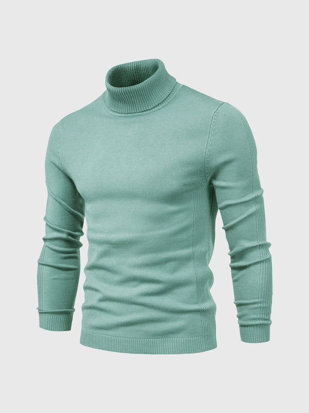 Pull à col roulé pour hommes, lavable
