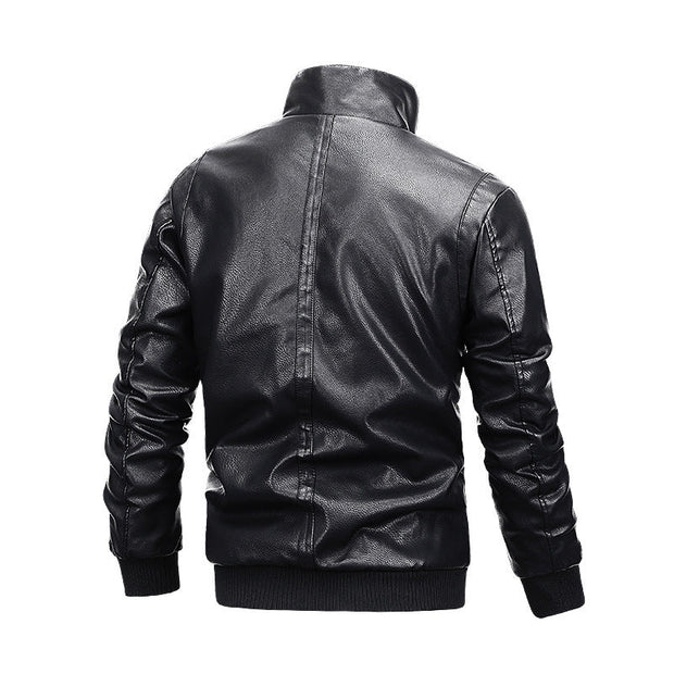 Herrenjacke in Lederoptik mit Innenfutter - Rethan