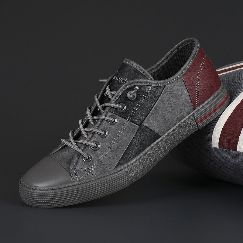 Lässige Herren-Turnschuhe aus Synthetikleder in Blockform - Tomás