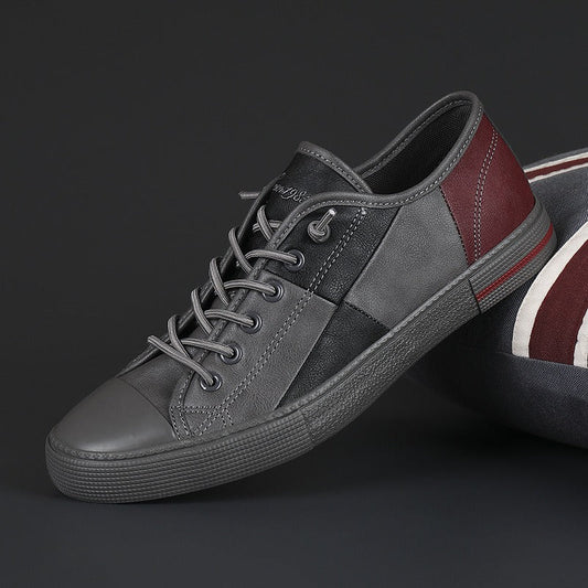 Lässige Herren-Turnschuhe aus Synthetikleder in Blockform - Tomás
