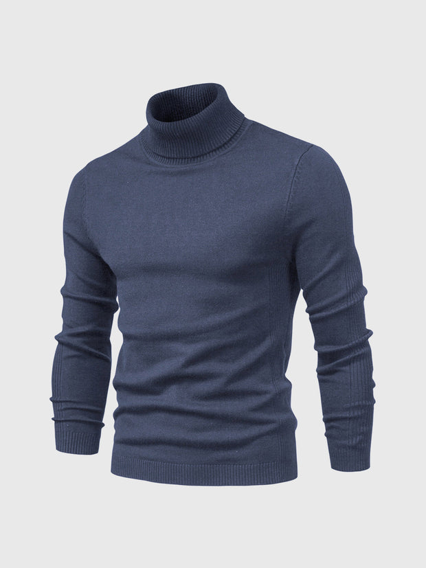 Pull à col roulé pour hommes, lavable
